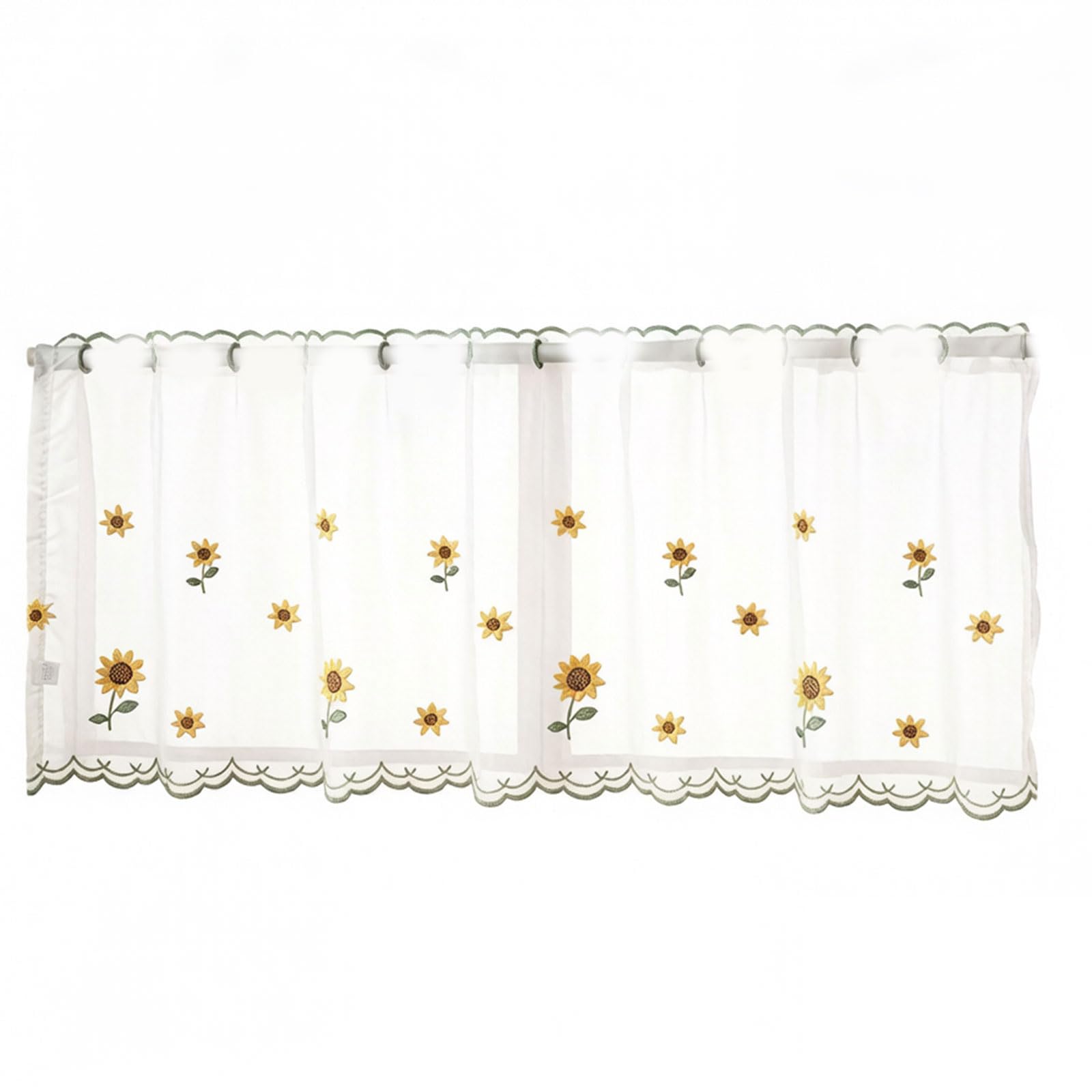 Whoasyst Semi Sheer Curtain for Window and Door Easy Installation Light Filtering Living Room Cabinet Window Drapes Polyester Curtains
