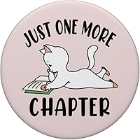 Vista 3 de Just One More Chapter Cute Cat Reading Book Lover PopSockets PopGrip intercambiable