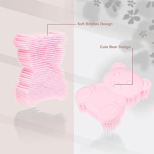 Miniatura 33 de VOCOSTE Cepillo corporal de silicona suave, cepillos sensoriales, esponja de silicona, cepillo de ducha para mascotas, cepillo de baño, verde Verde