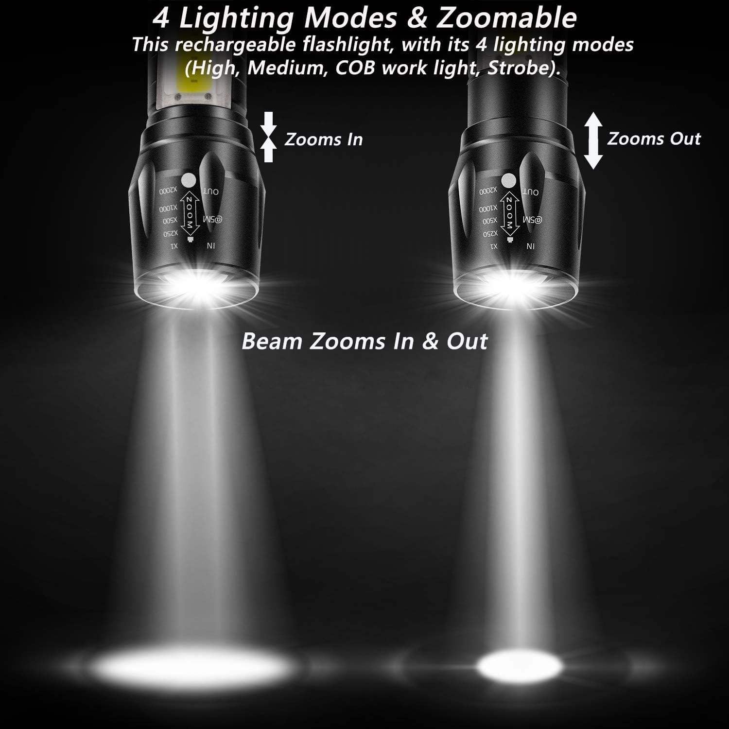 Shopronics LED Torch - Powerful Rechargeable Light -6
