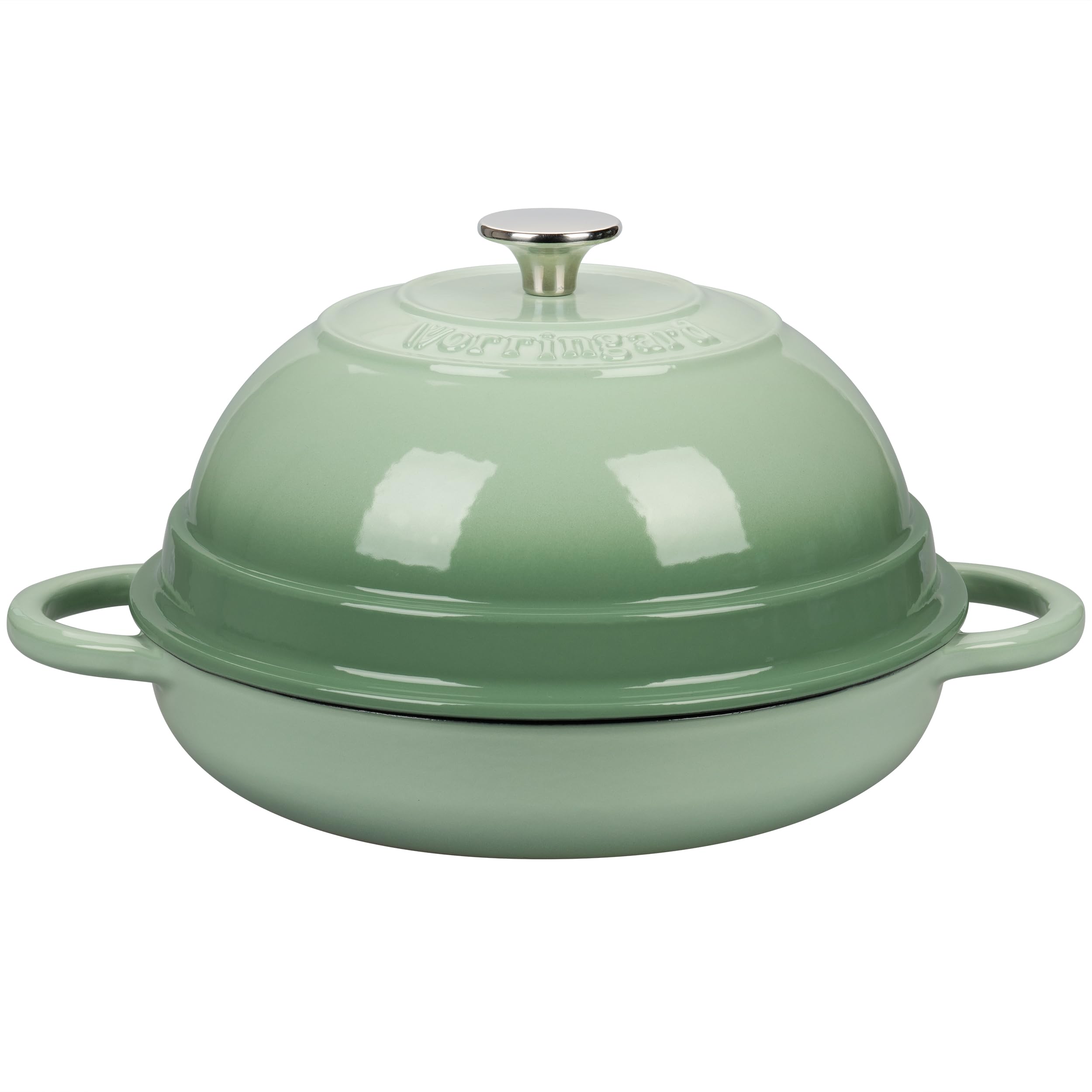 VORRINGARD Cast Iron Enameled Dutch Oven Pot with Lid for Bread Baking, Bread Oven, 6 Quart, Green