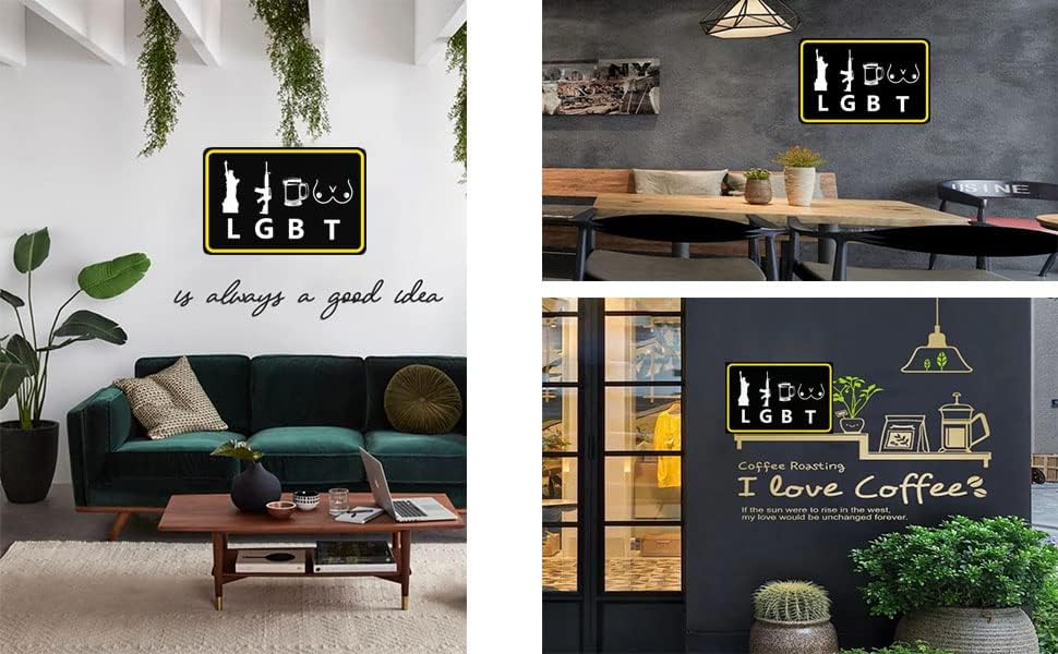 Miniatura 4 de Cusde Cartel de metal divertido de estaño, orgullo LGBT, regalos LGBT, pistolas de libertad gay, tetas de cerveza, arte de pared, decoración retro