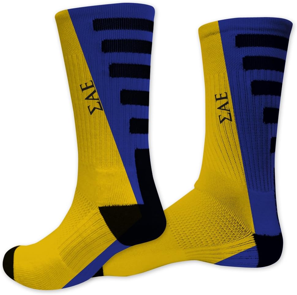 VictoryStore Sigma Alpha Epsilon Performance Crew Sock w/Lettering