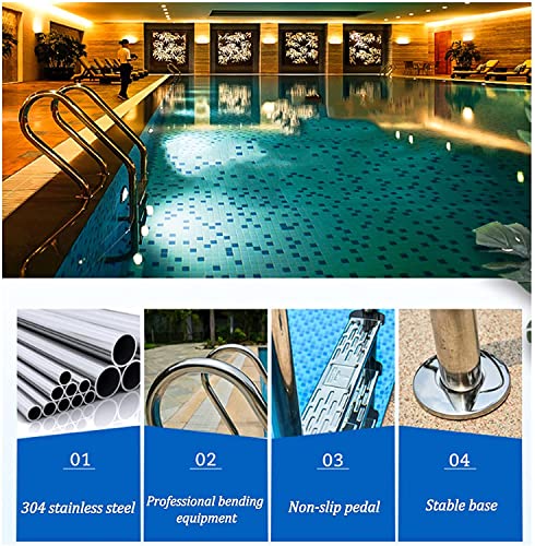 Escalera para piscina de acero inoxidable con 3 peldaños miniatura 7