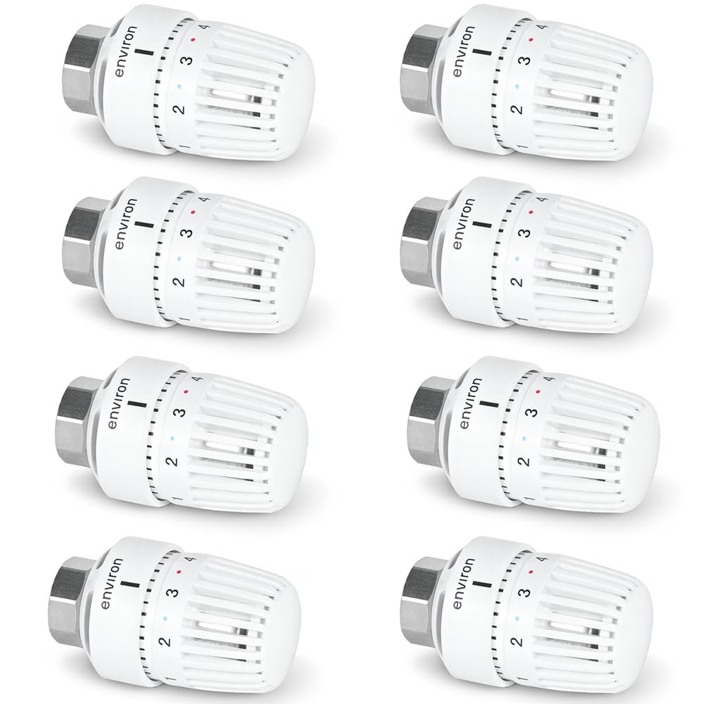 ENVIRON - Thermostatkopf M30 x 1,5 | mit Flüssig-Fühler und Nullstellung | 7-28°C 1-5 | mit Frostschutzfunktion | Heizung Thermostat (8)