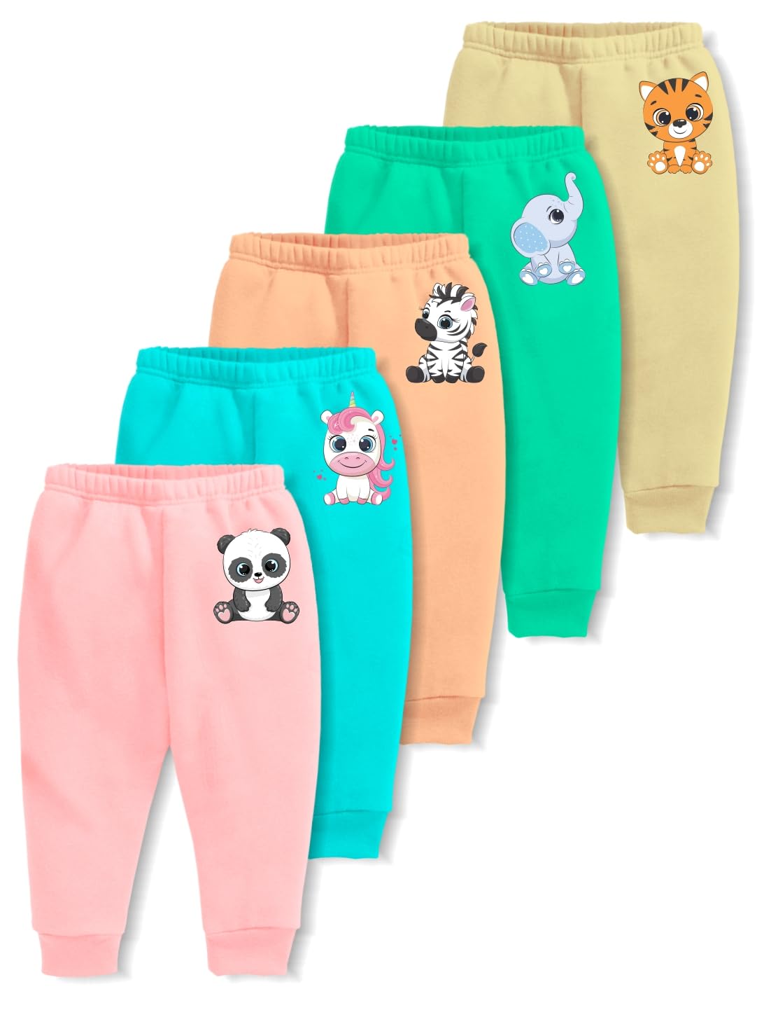minicultCotton Pajama Pants with All Over Print for Boys and Girls (Multicolor Designs)(Pack of 5)