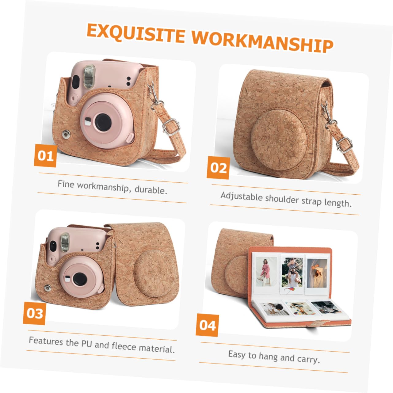 DOITOOL 3pezzi Protettiva Per Fotocamera Istantanea Tracolla Custodia Accessori Fotografici