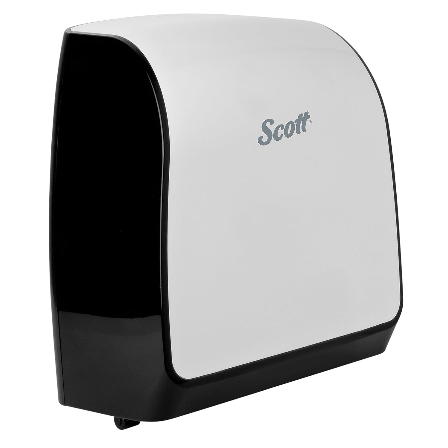Scott Professional Kimberly-Clark Scott Pro Manual Hard Roll Paper Towel Dispenser (34347), Customizable Design, White, 12.66” x 16.44” x 9.18”