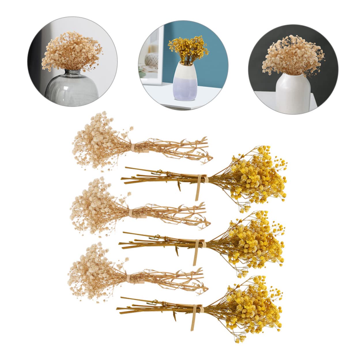STOBAZA 30pièces Fleurs Séchées Gypsophile Artificielles Décoration De Mariage Et Maison Bouquet Dried Flowers pour Centre De Table Et Événements Spéciaux