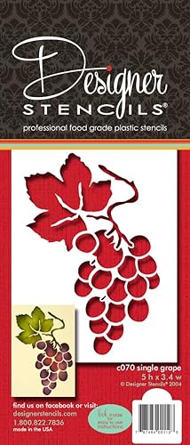 Miniatura 3 de Designer Stencils Plantilla de pastel de uva, beigesemitransparente