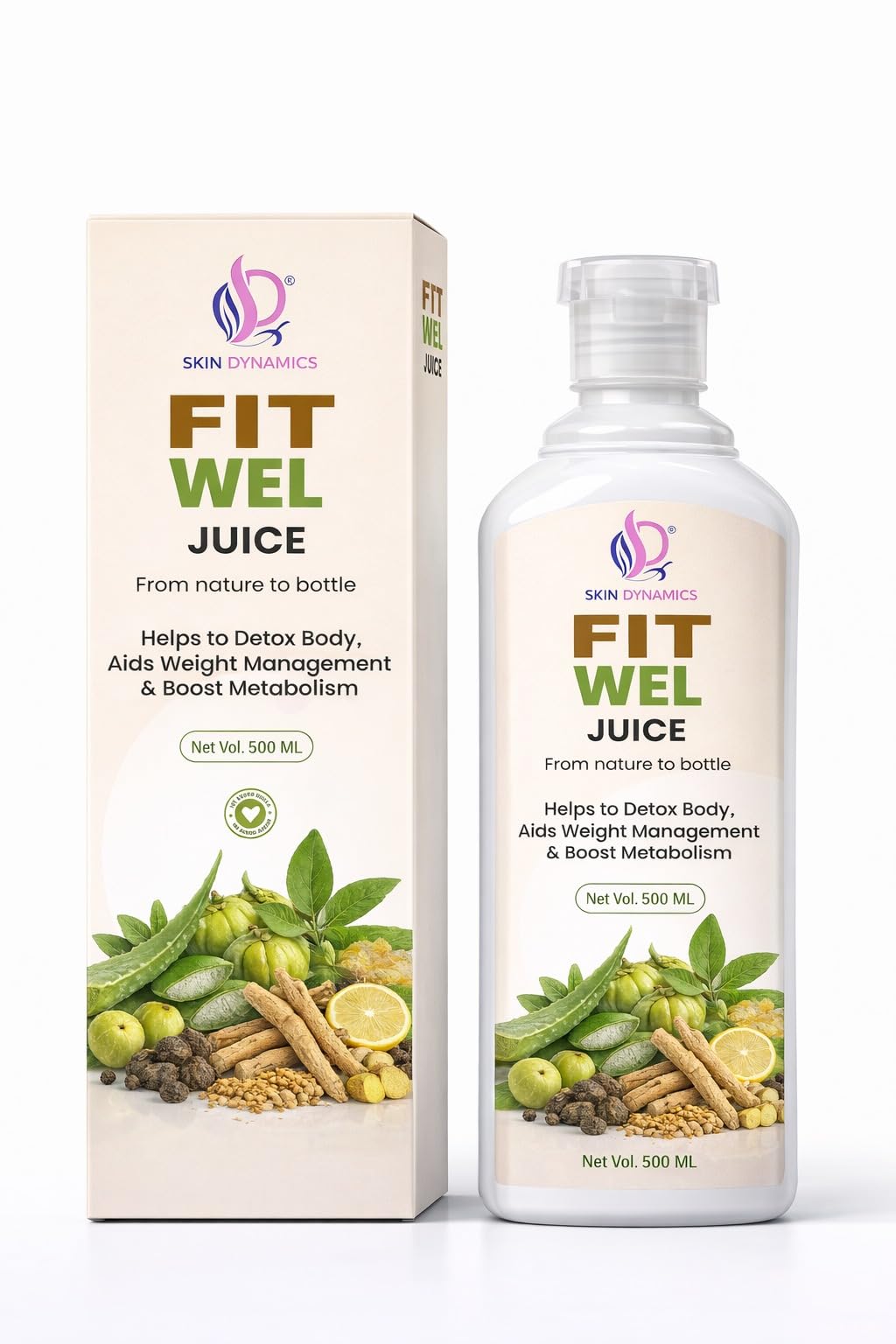 Fit Wel Juice, Detox Body, Weight Management & Boost Metabolism, 500 ML-image-33