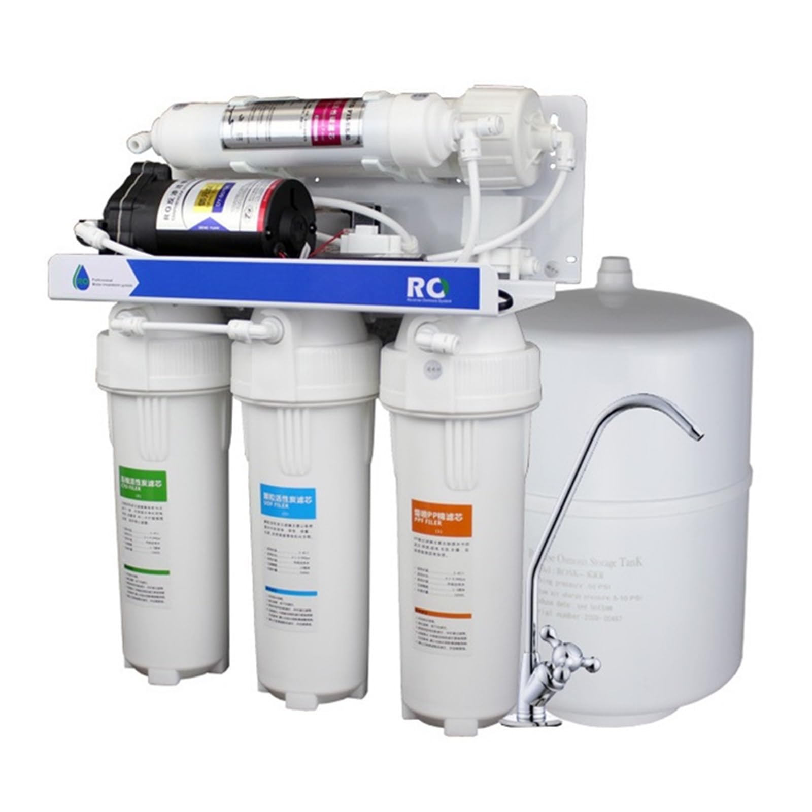 Purificador de agua de ósmosis inversa, máquina pura de gran flujo, descarga automática debajo de la cocina del hogar, filtración directa de bebidas Reduce los contaminantes