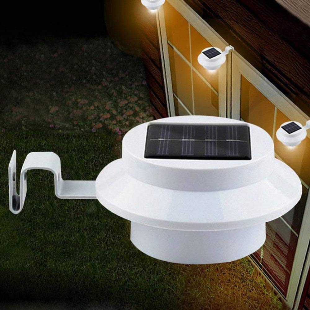 Solar Light Outdoor Solar Power 3 LED Bulds High Brightness Waterproof Garden Fence Yard Wall Gutter Pathway Lamp-image-12