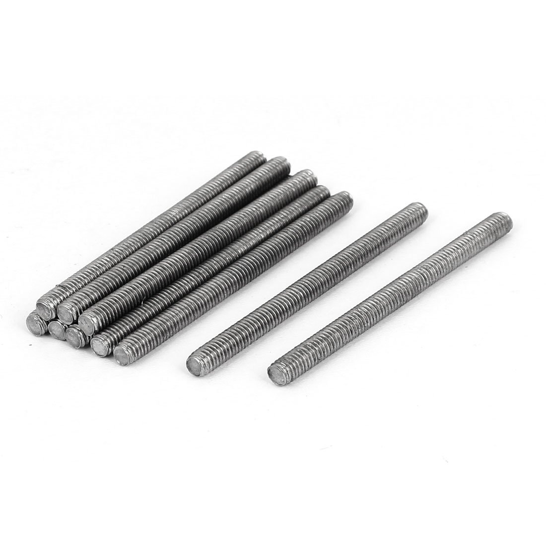 Uxcell Silver Sourcingmap M4 X 55Mm 304 Stainless Steel Fully Threaded Rod Bar Studs Tone 10 Pcs