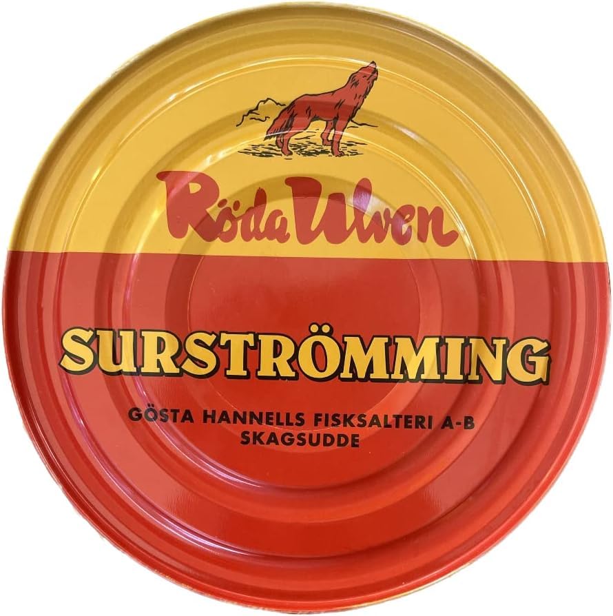 SURSTRÖMMING HERING | GEKÜHLT GELAGERT & VERSENDET | RÖDA ULVEN 300G DOSE | FERMENTIERTER FISCH AUS SCHWEDEN