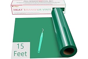 HTVRONT HTV Vinyl Rolls Heat Transfer Vinyl, Green 12 x 15 ft