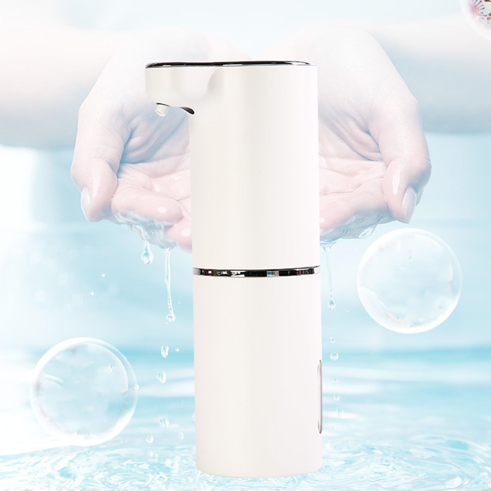Dispensador automático de jabón de 300ml, dispensador de jabón espumoso con Sensor Recargable portátil sin Contacto para Cocina y baño