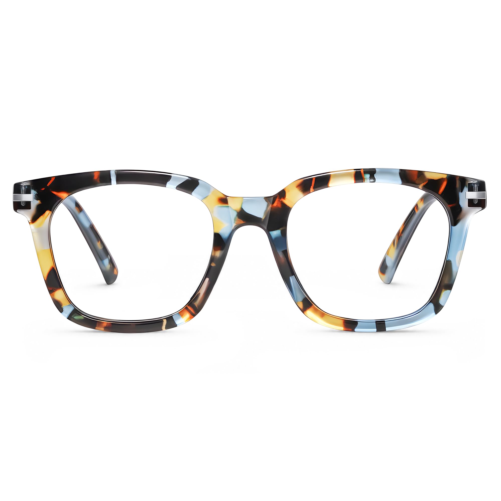 Photo 1 of FancyFlower Square Reading Glasses for Women - Blue Mirage - +3.0 Readers Chic & Modern Design FF-7327