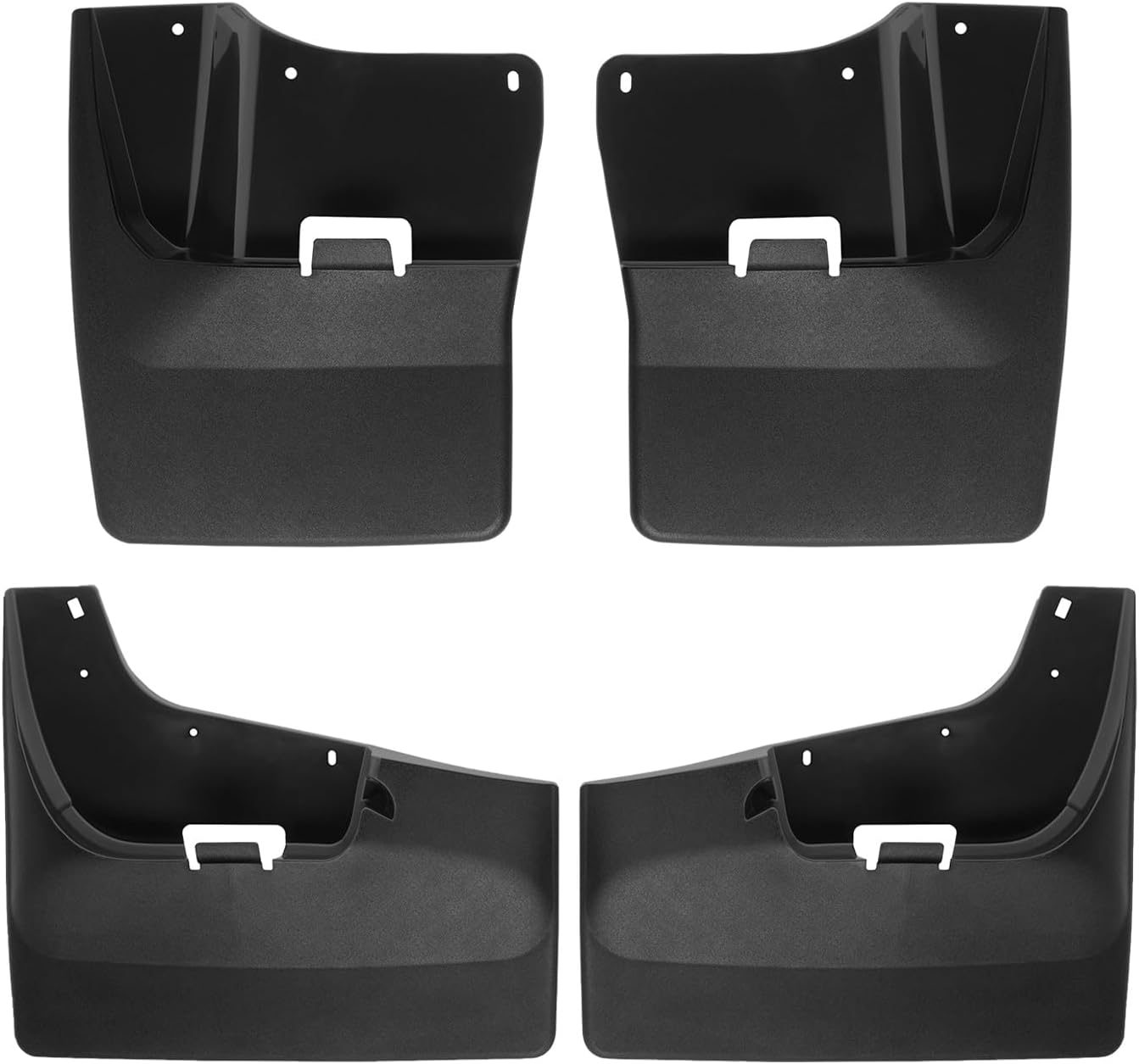 WeatherTech Custom No Drill Splash Guard MudFlaps for GMC Sierra 2500HD / 3500HD, Sierra 2500HD / 3500HD - Front & Rear Set (110120-120122), Black