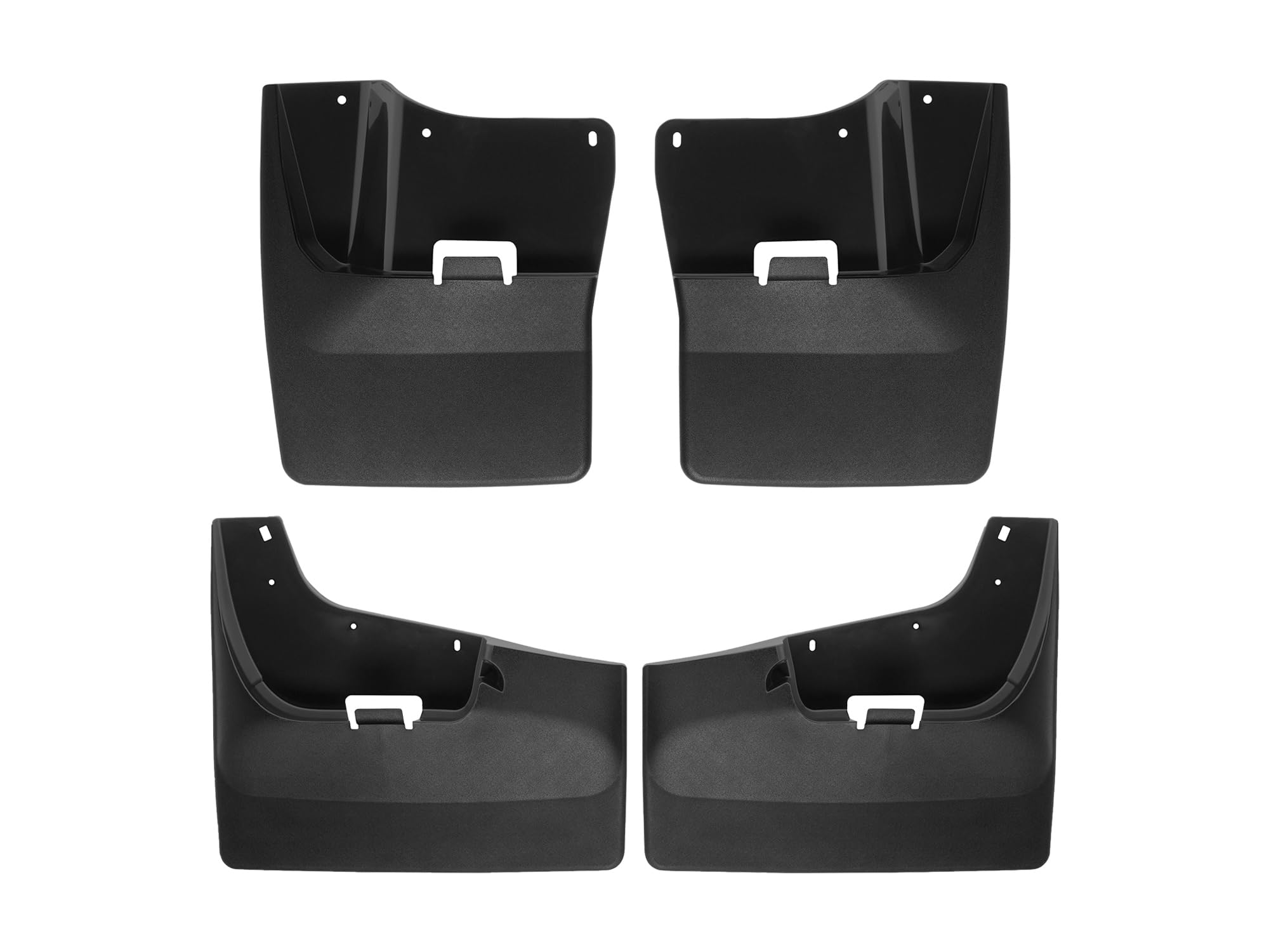 WeatherTech Custom No Drill Splash Guard MudFlaps for GMC Sierra 2500HD / 3500HD, Sierra 2500HD / 3500HD - Front & Rear Set (110120-120122), Black