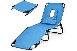 Folding Tanning Chair with Ergonomic Textilene Mesh