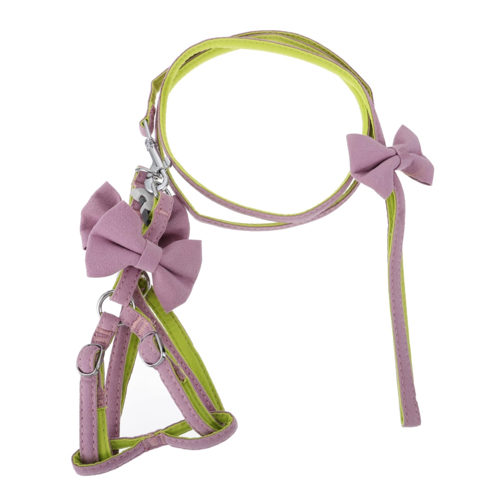 Toddmomy 1Pc Stylish Two Tone Bowknot Cat Harness with Leash Convenient Pet Traction Strap for Walking and Comfortable and Breathable Design