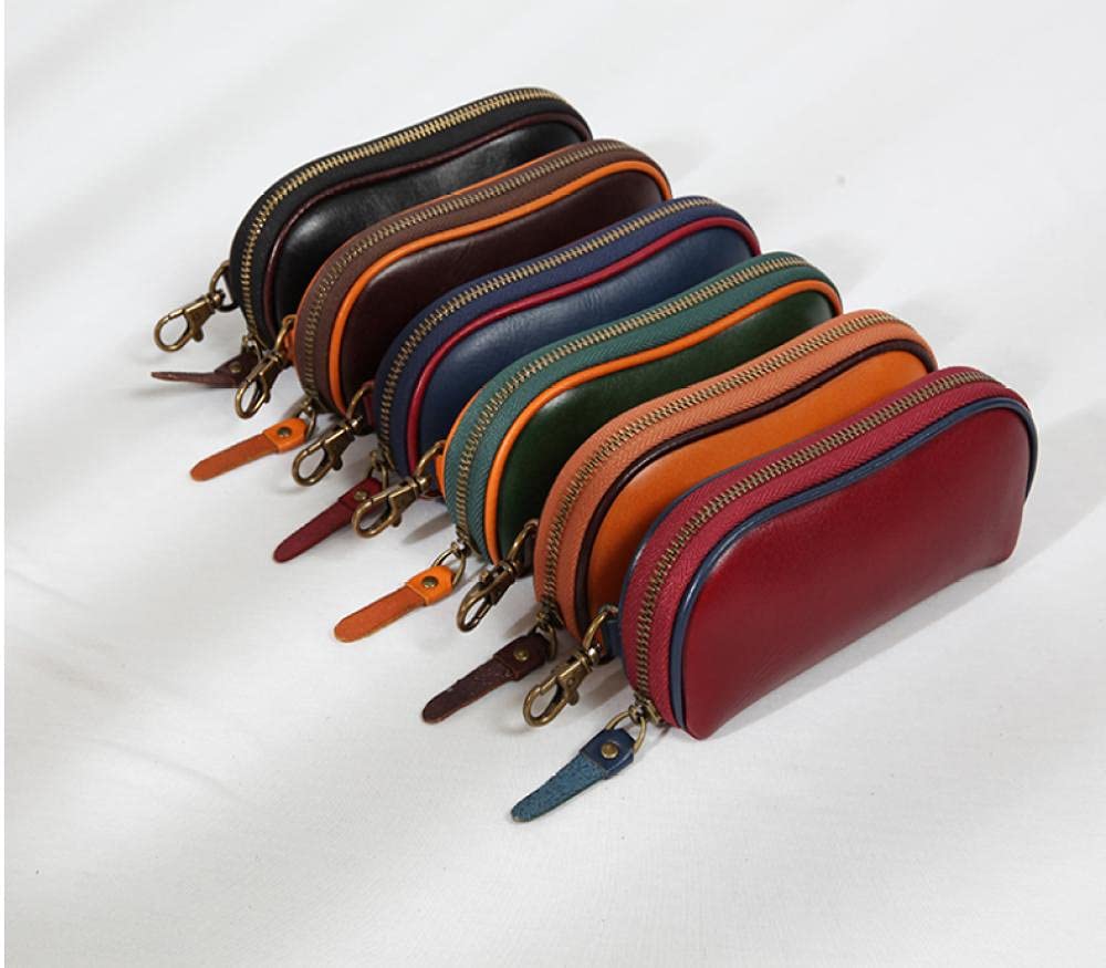 Brillenetui Sonnenbrillen Etui Glasses Case Sunglasses Case Leder Kunst Gemüse Gegerbtes Leder Gläser Fall Tragbare Multicolor Reißverschluss Haken Sonnenbrille Aufbewahrung Männer Und Frauen-Gelb