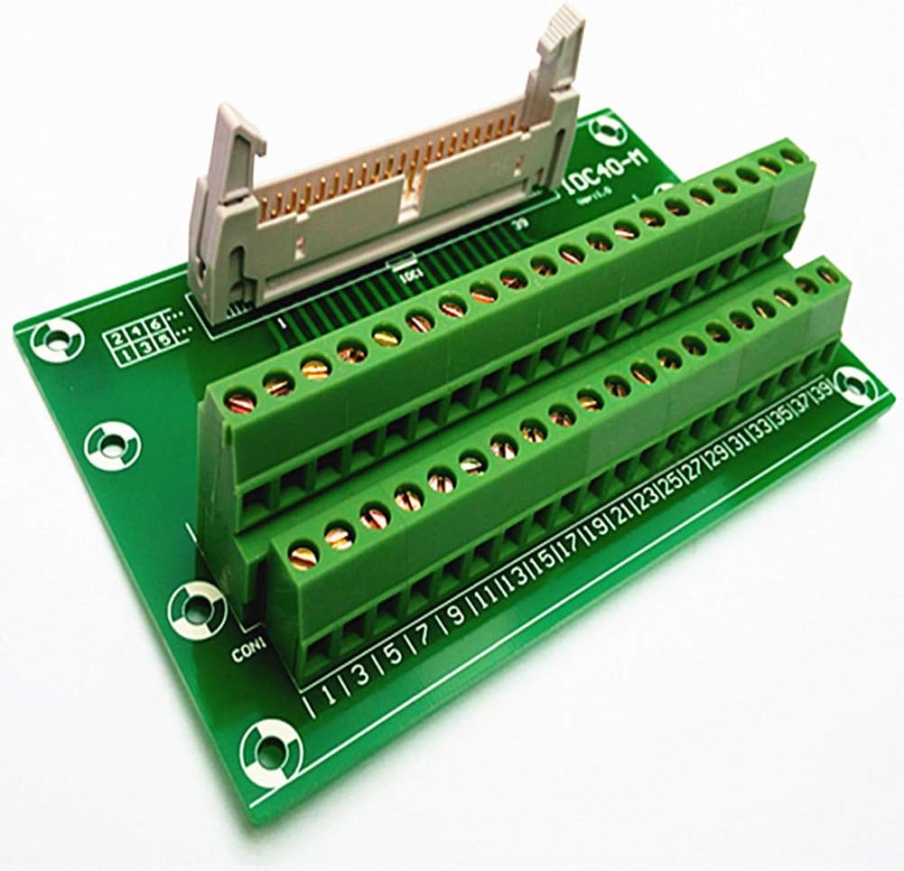IDC40 2x20 Pins 0.1" Male Header Breakout Board, Terminal Block, Connector.