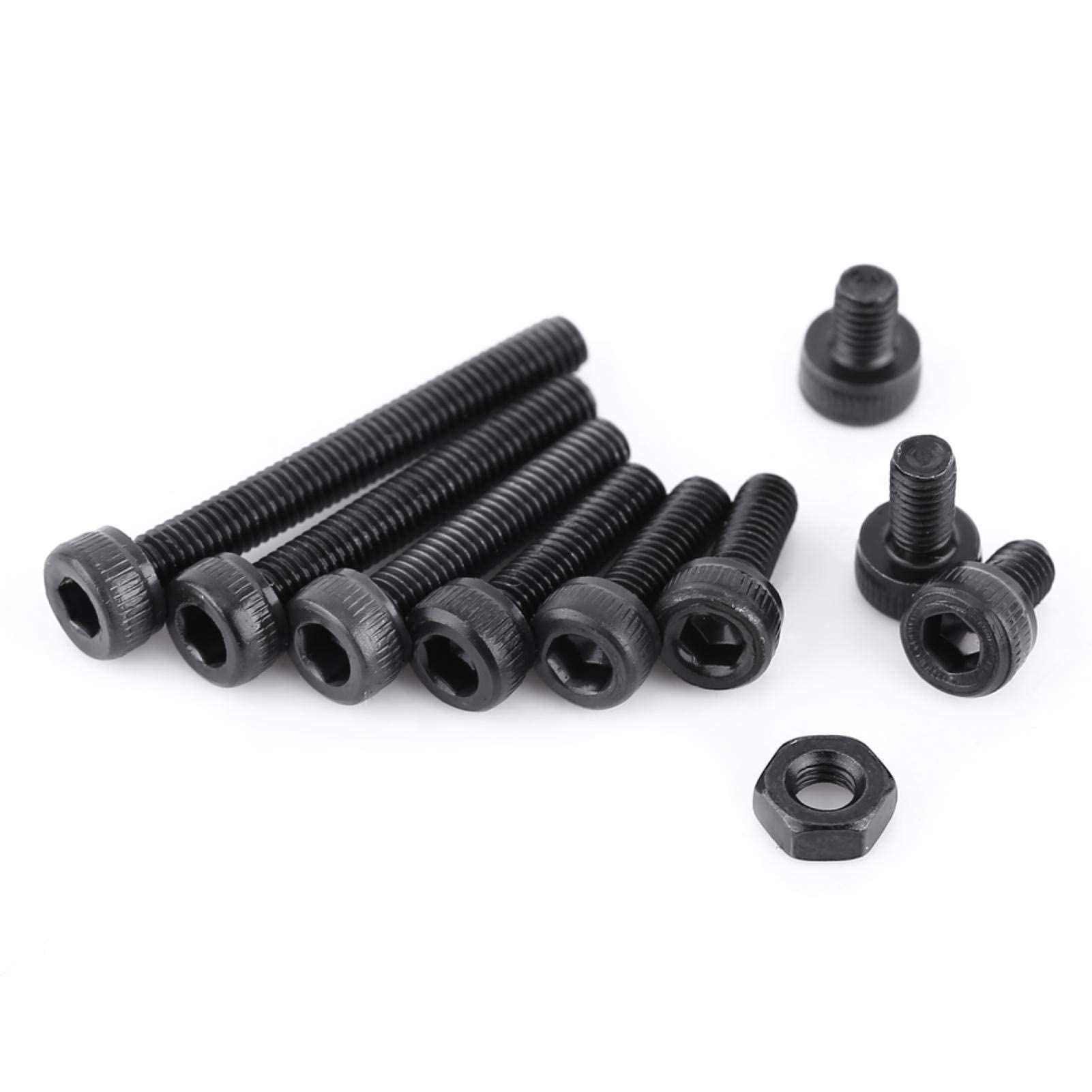 Kit 300 Pezzi Bulloni A Brugola M3 (3mm) In Acciaio Legato Nero Con Rondelle E Dadi Esagonali