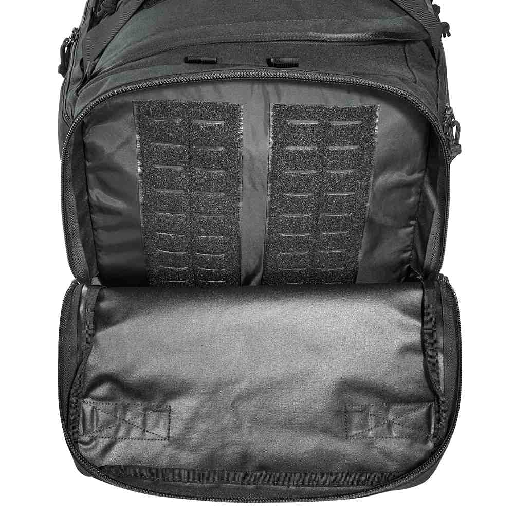 Tasmanian Tiger TT Officers Bag 58L Taktische Einsatz-Tasche Reise-Tasche mit Tragesystem zur Verwendung als Rucksack und Molle-Klett im Innenbereich, Schwarz