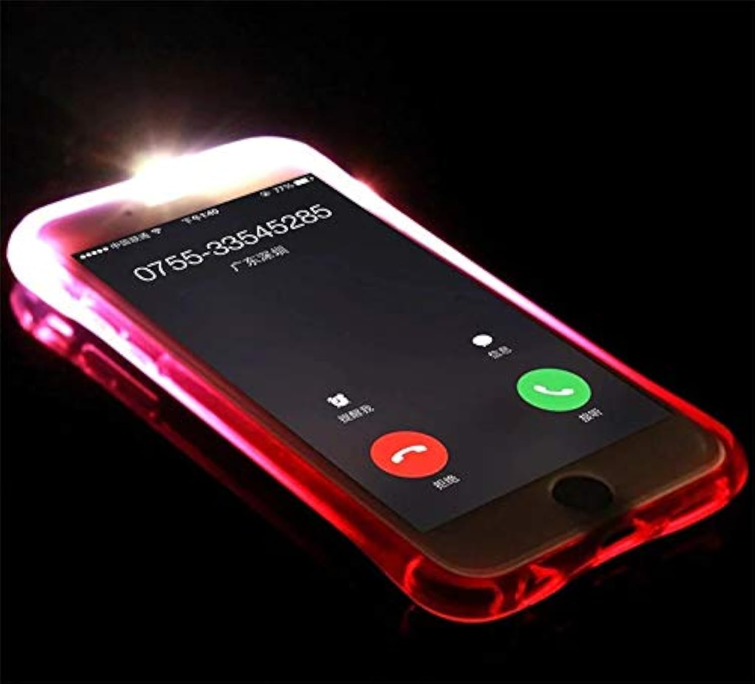 SOLDOUT LED Flash TPU Case Transparent Luminous Back Cover Compatible With iPhone XR XS Max (iPhone XS Max, Pink)