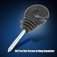 Vista 5 de 50 aisladores de anillo de rosca, aisladores de poste de madera, accesorios de sistema de rejilla para ganadería electrónica