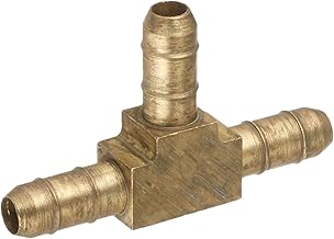 Parker Hannifin 224-4 Dubl-Barb Brass Body Union Tee Fitting, 1/4