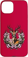 Vista 8 de Arkansas Deer with Antlers and Apple Blossom Tattoo Art Case for iPhone 16
