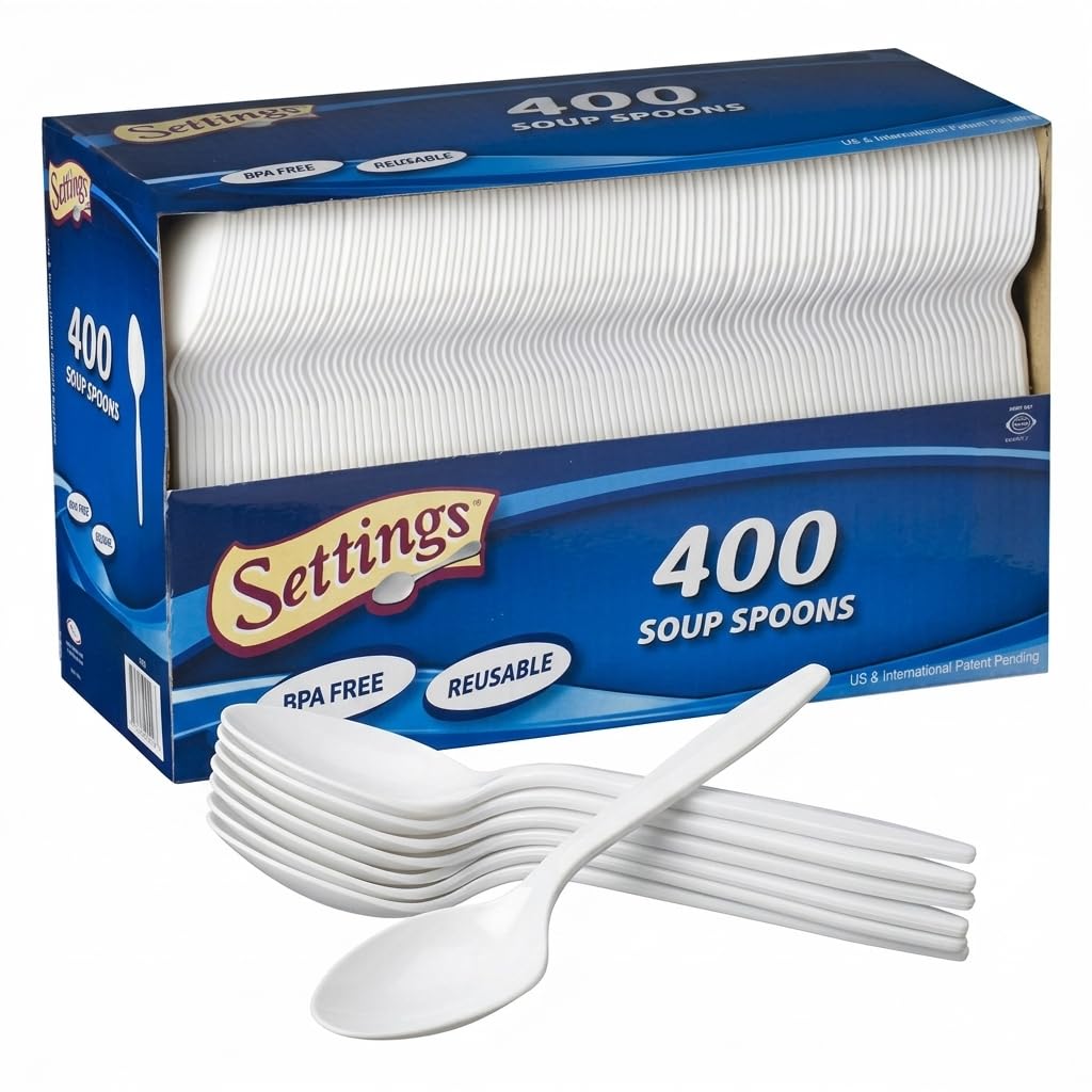 Heavy Duty Disposable White Forks - 400 Pack -14