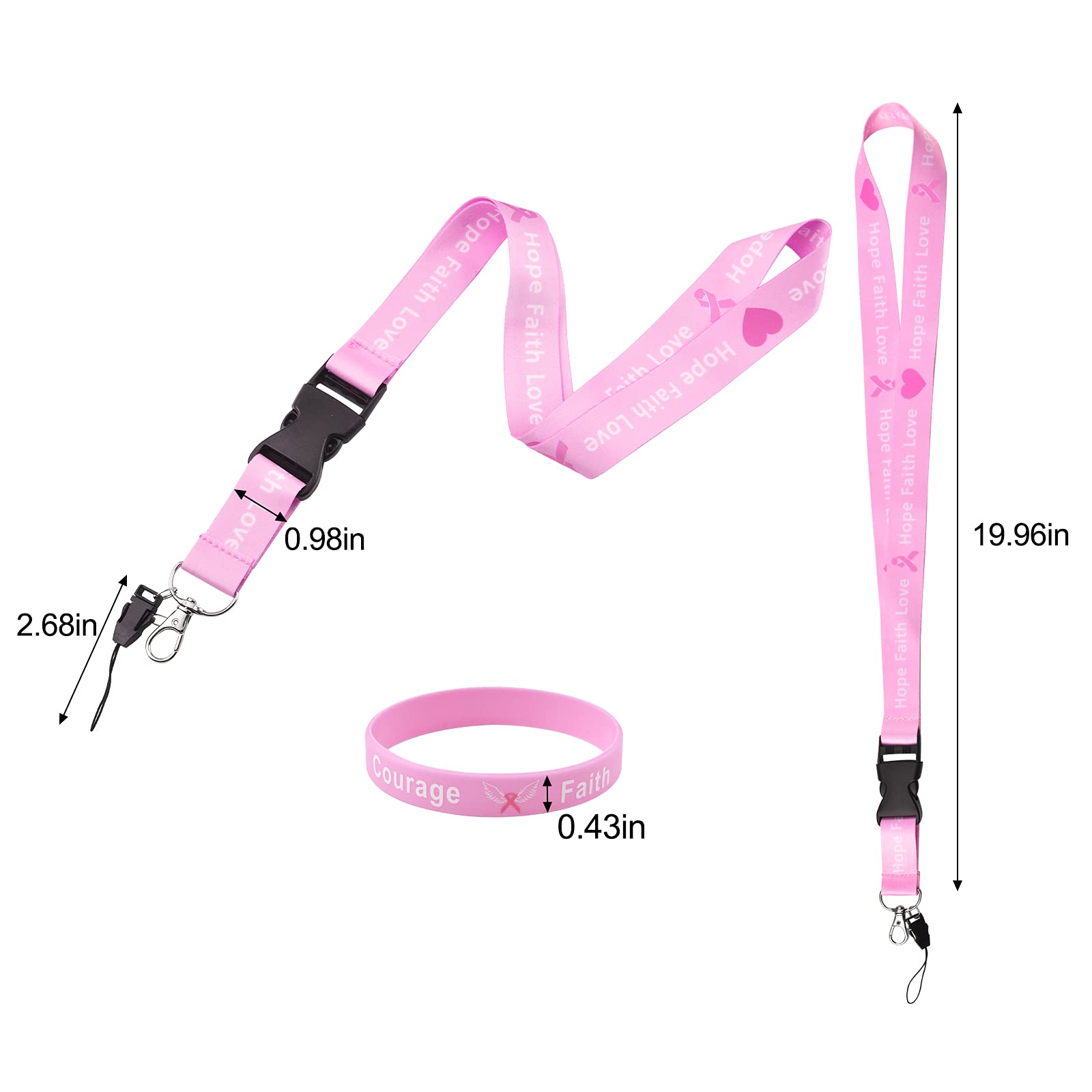 Cordon Tour De Cou Rose Avec Porte-cartes Pour Clés D'identité, étui En