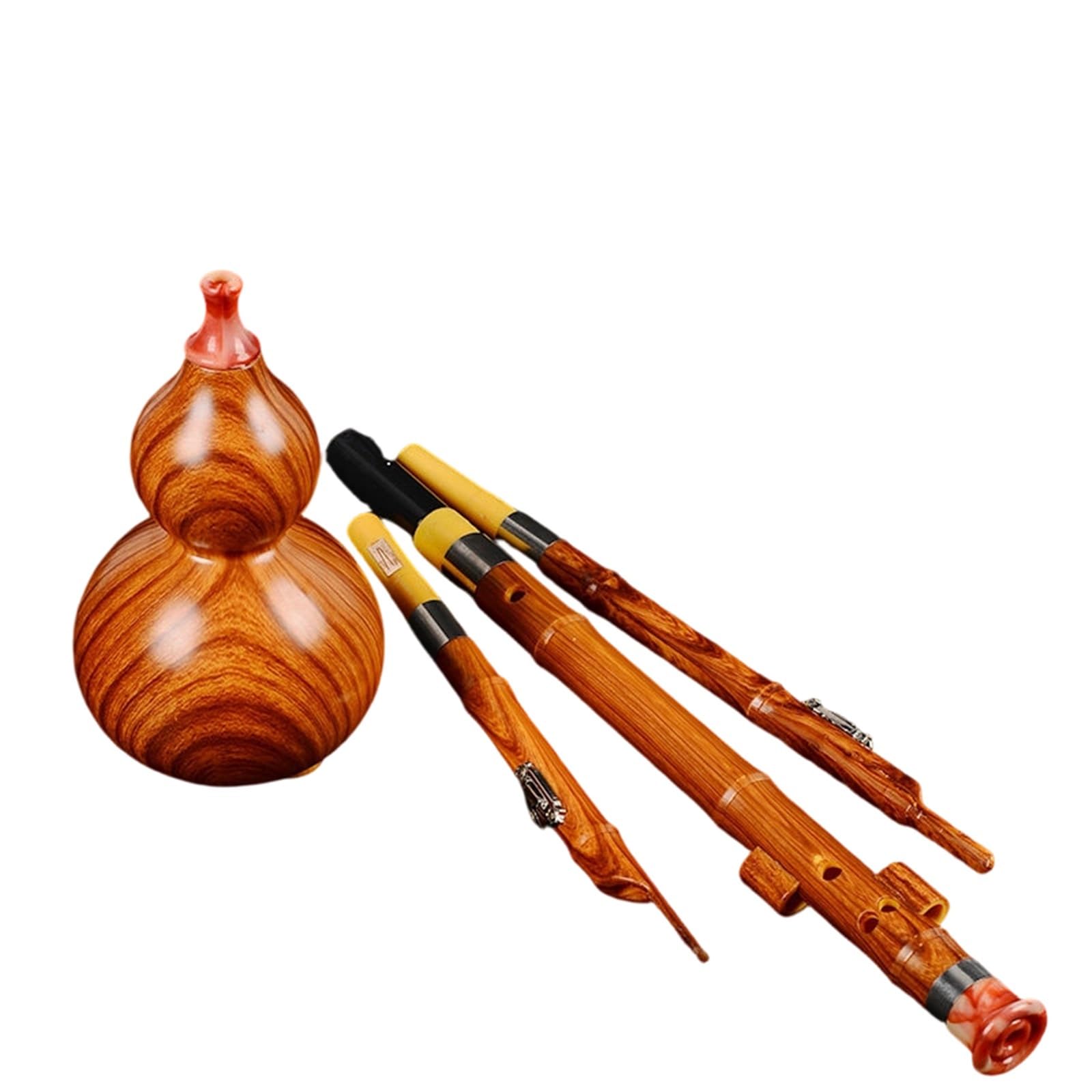 Hulusi Flute Tradycyjny Ludowy Instrument Muzyczny Hulusi Dla Początkujących I Dorosłych Odpowiednie Wykonanie W B Dur C Dur(Imitation boxwood in C major)