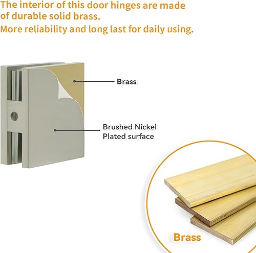 Miniatura 24 de CKB Abrazadera de vidrio de latón para vidrio de 5/16"-3/8" (0.315 in-0.394 in), negro mate, 2"*2"(50mm*50mm) abrazadera en U para montaje en puerta