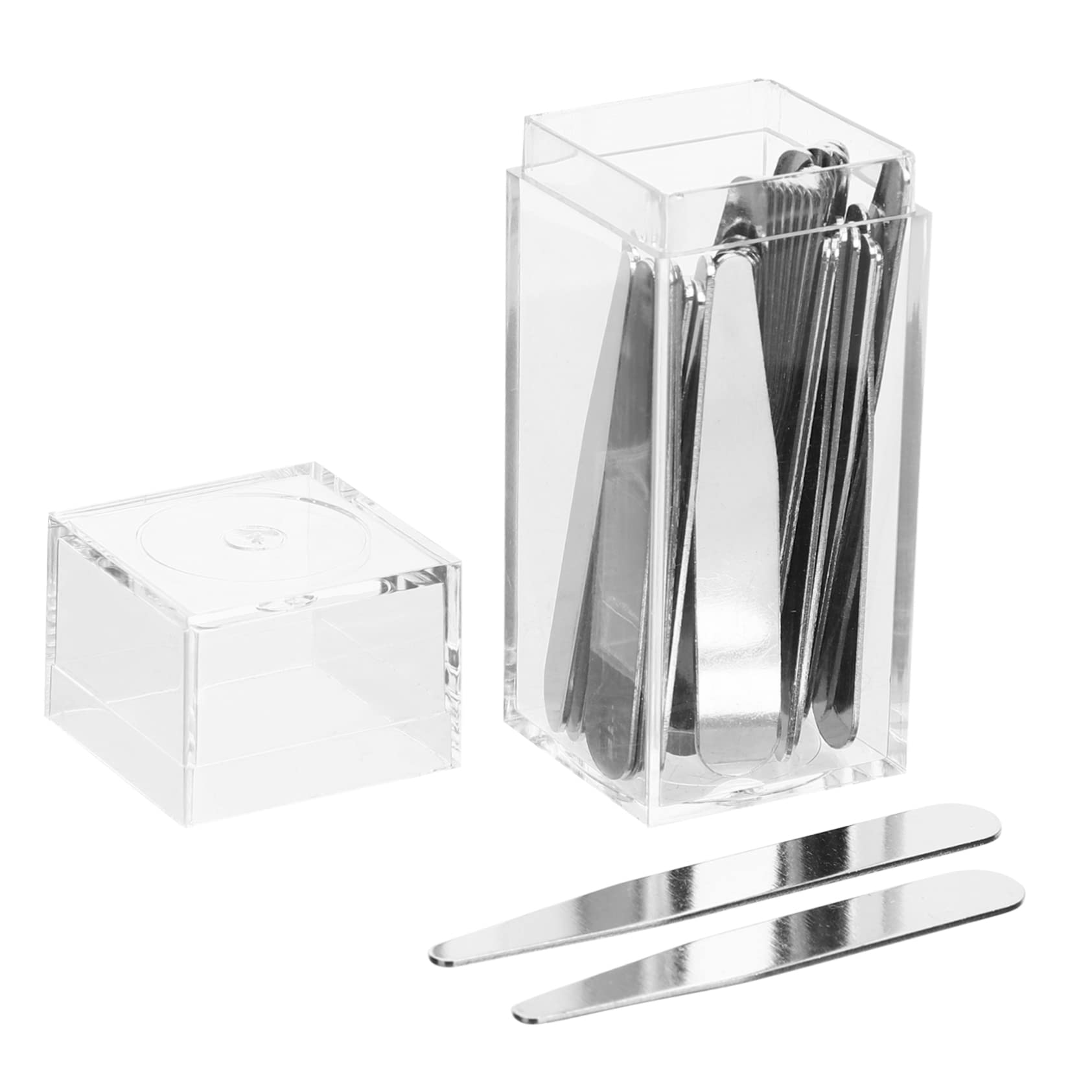 COLLBATH Collar Stays for Men's Formal Shirts 40pcs Collar Sturdy Stainless Steel