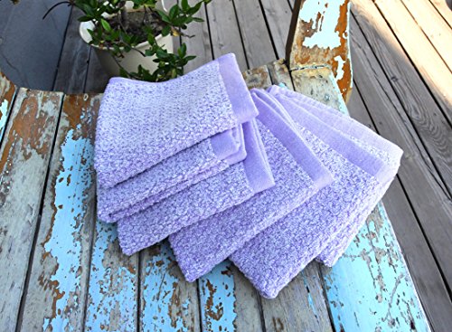 Everplush Diamond Jacquard - Panno Da Bagno, 6 Pezzi, Colore: Lavanda - 6
