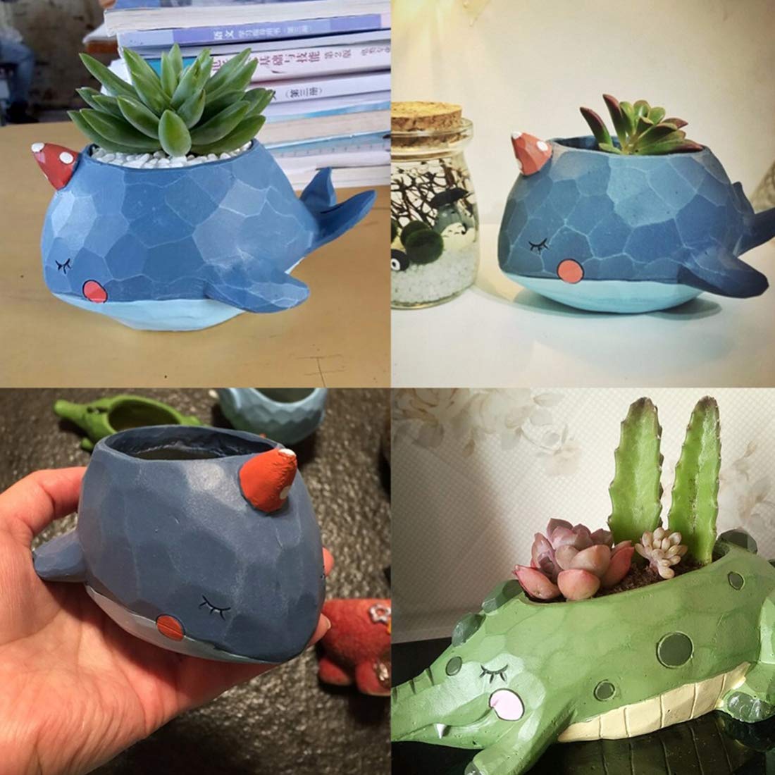 You can create a magical outdoor area for your office space by using delightful animal-shaped resin planters which you can use in your contemporary workspace.
