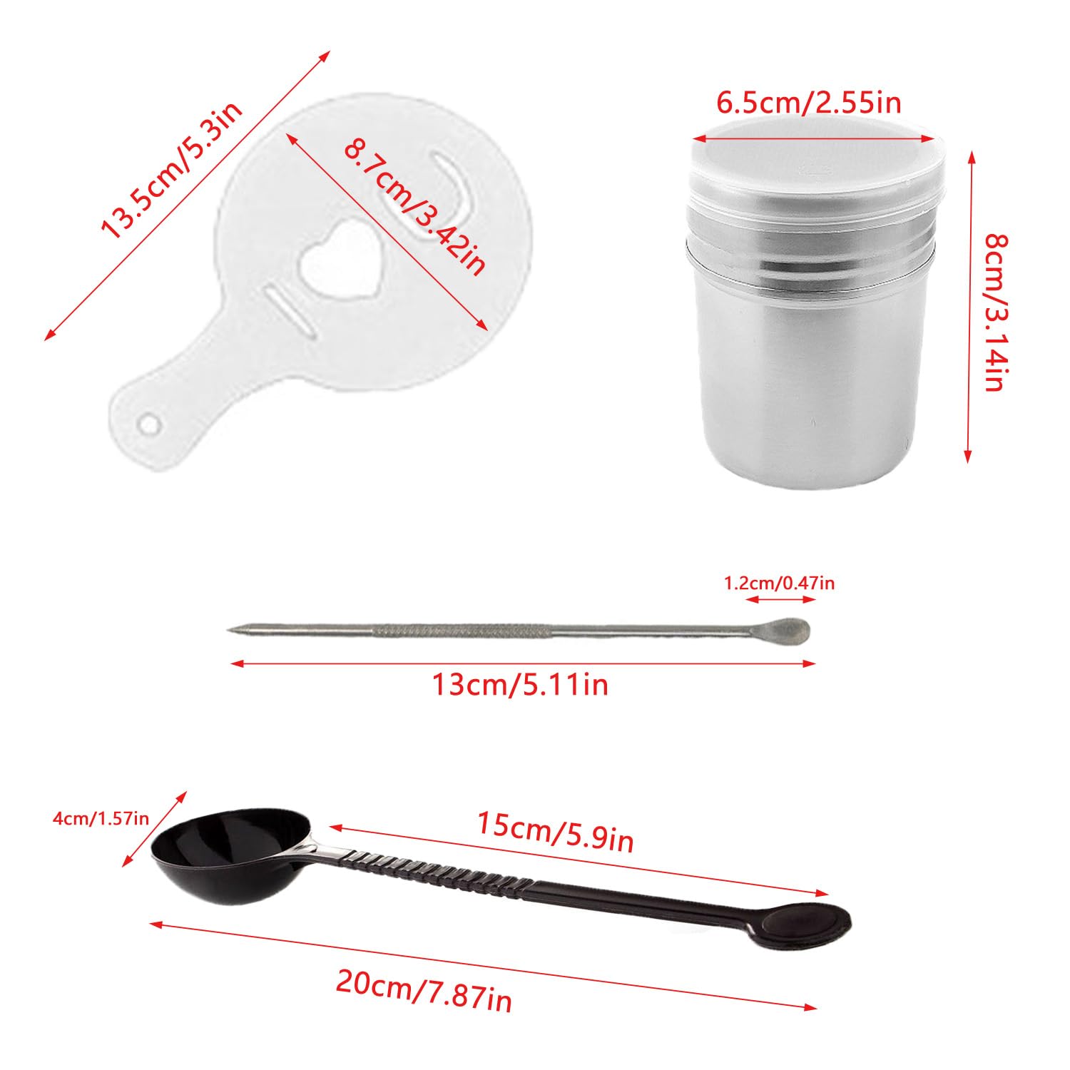 UtySty Coffee Stencils and Shaker Latte Art Tool Set with Pen Spoon Coffee Maker Decoration Template Mold for Sugar Powder Canister Flower Mousse Magnoloran Cappuccino Cake