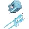 UGREEN Nexode Air 65W USB C Charger Honkai: Star Rail Edition, Glacier Blue | Mini Size(1.22×1.30×1.59''), Foldable Plug, Fas