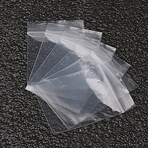 100 Bolsas Selladas, Bolsas Transparentes con Cierre de zíploc, Bolsas pequeñas de plástico con Cierre de 2.87 x 1.96 Pulgadas, Bolsas de Almacenamiento para Joyas
