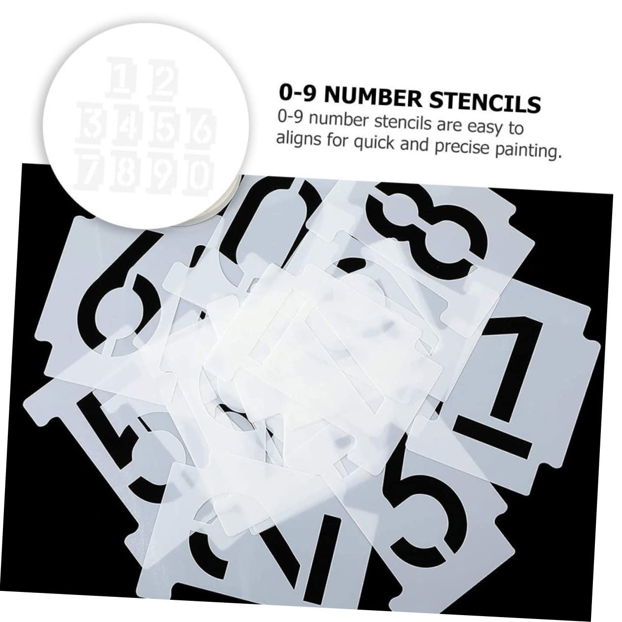 DOITOOL 6 Sets Adresse Malerei Schablonen Wiederverwendbare Bordstein Schablone Kit