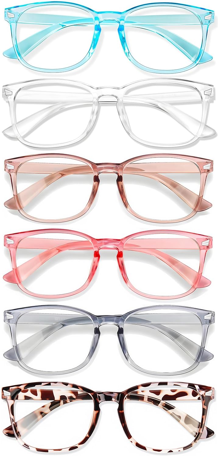 Blue Light Blocking Glasses - 5er Pack Men Women Anti Glare Eyestrain UV Filter Computer Eye Glasses for Gaming & Reading