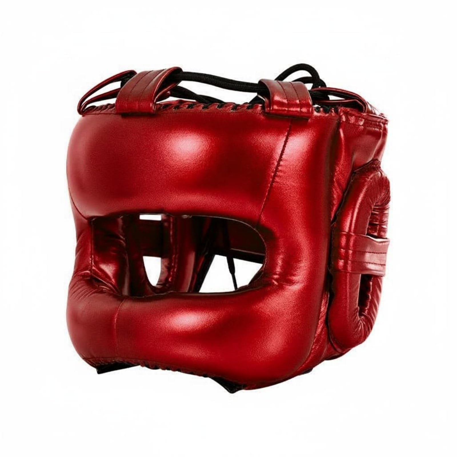 Casco de Boxeo Protector Nariz Entrenamiento Material PU Transpirable Acolchado Extra Adecuado Hombres Mujeres Artes Marciales Sparring