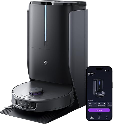 3i P10 Ultra Robot Aspiradora y Trapeador Combo, Almohadilla extensible para mopa de bordes y esquinas, limpieza profunda de succión de 18000 Pa,