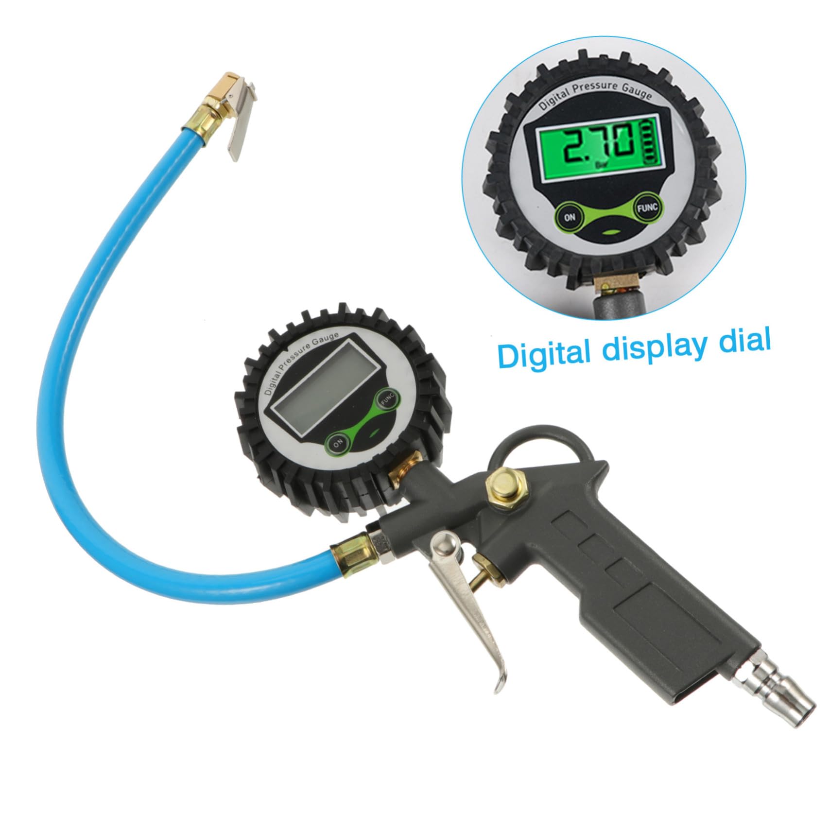 Alipis Manomètre Pression Pneus Précis Jauge de Gonflage Auto Portable Instrument et Compact pour Mesure Pneumatique Voiture