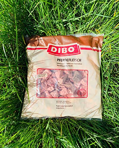 DIBO Pferdefleisch, 20 x 1.000g-Beutel, Tiefkühlfutter, gesunde, natürliche Ernährung für Hunde, Hundefutter, Barf, B.A.R.F.